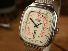 Russian USSR Pulsometer RARE Medical wrist watch Slawa Slava 2428 Medicine NOS!