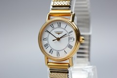 [Near MINT] Longines L4.136.2 23mm White Roman Dial Date Quartz Women’s Watch