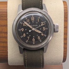 Vintage Bulova A17A Navigator Military Watch MIL-W-6433A Runs 32mm