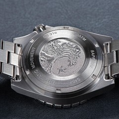Seestern V3 S407-600T.W LUME DATE Bezel 200m DIVER’S Mens Sport Watch WHITE