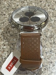 Timex Fairfield Chronograph TW2R79900 Men’s Brown Leather Watch New w/ Tags