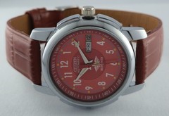 Refurbished Citizen Automatic Orange Dial with Day/Date Men’s Watch | 21 Jewels