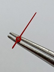 Vintage Lot 2pcs. RED Sweep Second Hand Ø 0.17 Length 11mm. NEW OLD STOCK Watch