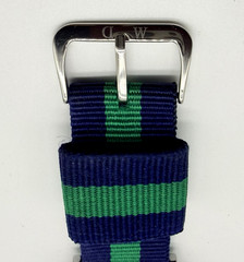 Daniel Wellington Men’s Watch Working Battery White Dial NATO Strap Blue Green