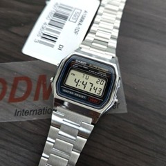 Casio A-158WA-1DF metal band Original Classic Chronograph Unisex Watch Alarm