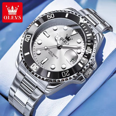 44MM Luxury Men’s Diver Quartz Waterproof Stainless Steel Sport Wristwatch