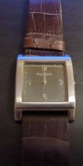 Kenneth Cole Watch Men Silver Tone Brown Croco Leather Water Resistant