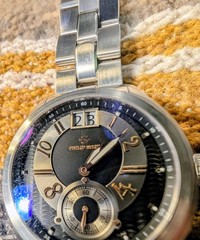 Philip Stein Prestige Oversized Swiss Quartz steel 42mm Men watch