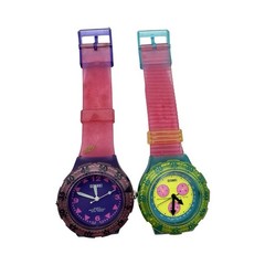Vintage Gitano Jelly Watch Lot 5 90s Neon Y2K Translucent Sport Watches