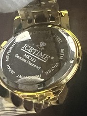 BRAND NEW IceTime 40mm Men’s Yellow Gold Steel 0.10ct Diamonds Black Dial 03184
