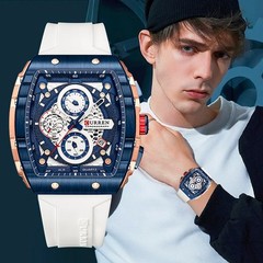 Top Brand Men’s Watches Luxury Square Quartz Wristwatch Waterproof Luminous Chr