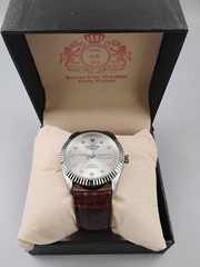 Croton Diamond Automatic Day-Date President Style Watch Silver Dial Extra Straps