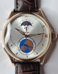 Teeflyer Moon Phase Unisex Quartz Watch With Day & Night (Sun & Moon) Display.