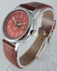 Refurbished Citizen Automatic Orange Dial with Day/Date Men’s Watch | 21 Jewels