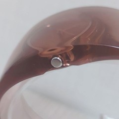 Issey Miyake watch, model O, designed by Tokujin Yoshioka, clear brown, waterpro