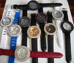 Men’s 3 Row Stone, Plain, Map Dial TECHNO PAVE Fashion Dressy Hip Hop Watch