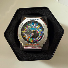 Men’s Watch Style G-SHOCK Octagon 200m Silver/Black Resin Multicolor Dial
