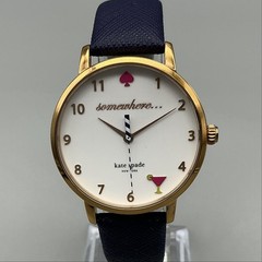 Kate Spade New York 5 O’clock Somewhere Womens Watch 34mm Leather New Battery