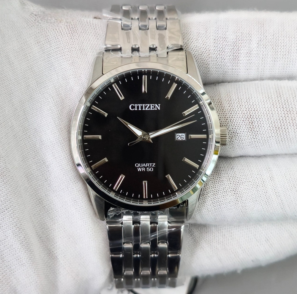 Citizen Quartz BI5000-87E Black Dial 39mm Stainless Steel New Men’s Dress Watch