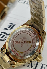 Invicta Elite Diamond 0.76 Carat Diamond Unisex Watch – 38mm, Gold (48777)