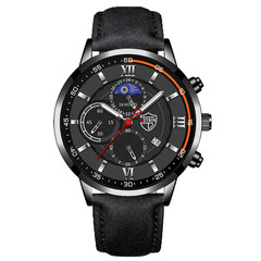 Men’s Classic Analog Quartz Watch with PU Leather Strap – Perfect Gift for Him