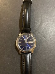 Seiko Automatic 21 Jewels Watch Blue Dial Day/Date 7S26-02J0