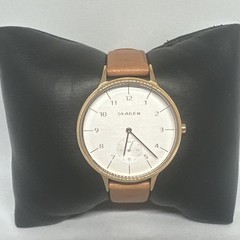 Skagen Anita SKW2405 Women’s Brown Leather Strap Analog Dial Quartz Watch HME866