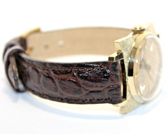 Vintage PAUL PEUGEOT Gold Tone Satin S/Steel Case & Back ST92 Hand Wind Unisex