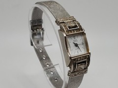 Geneva Limited Edition Watch Women 16mm Silver Tone White Dial New Battery