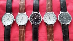 Set of 5 NEW Men’s Watches 10 FREE SPARE BATTERIES lot 007007 WWW Watch