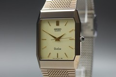 [Near MINT] SEIKO Dolce 9521-5110 27mm Gold Dial Quartz Men’s Watch From JAPAN