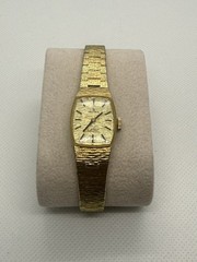 Vintage Onsa Women’s Gold Tone Mechanical Bracelet Watch 17 Jewels