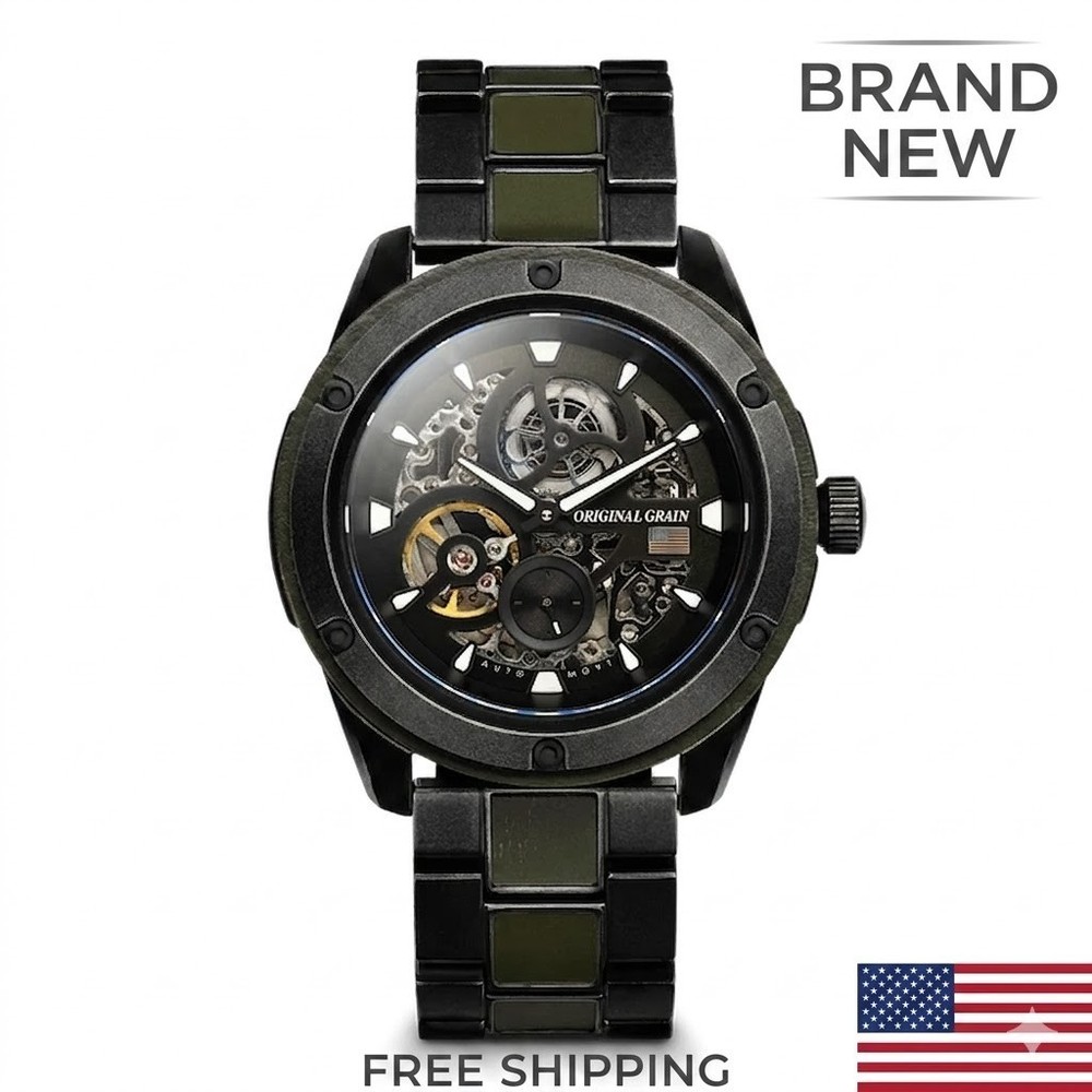 Original Grain Military Stonewashed Rugged Automatic 44mm MSRP $349