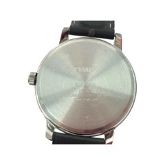 Timex INDIGLO Quartz Watch W2 Off-White Dial Brown Leather Strap Men’s C Rank