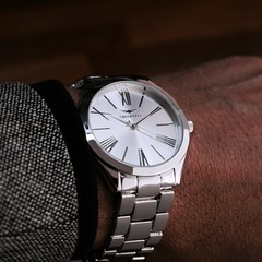 Gianello Metal Mirror Roman Numeral Dial Watch Comes in a Gift Box