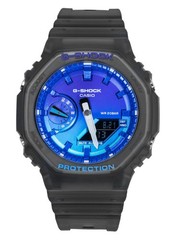 Casio G-Shock GA2100FLS-8A2 Flame Inside Gray Blue Analog Digital Men’s Watch