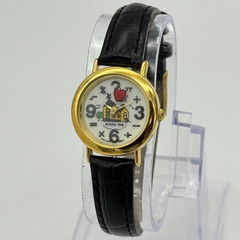 Women’s PEARL Gold Tone Apple Second School Time Teacher Watch, 24mm, Runs, Vtg