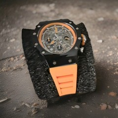 Invicta Racing Men’s Chronograph Quartz 44mm Black Case Orange Strap 100m