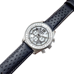 Citizen Gray Dial Chronograph Date Indicator Leather Band Men’s Watch CA4500-24H