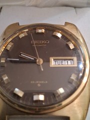 Vintage Seiko Watch Mens Automatic 23 Jewels 5606 -8019 Waterproof ( No Band )