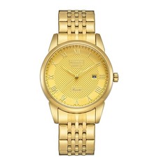 Kenneth Scott Men’s Analog Casual Watch | Champagne Dial, Gold Case & Strap