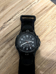 Columbia Watch Date Round CL-7013 New Battery Original Hook-n-Loop Band