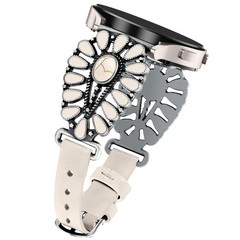 JR.DM Leather Band for Samsung Galaxy Watch 7/6/5/4/Active 2 – Women’s Starlight