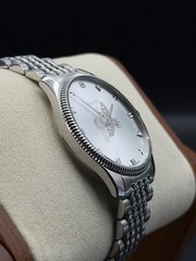 GUCCI G-TIMELESS 36MM SS SILVER DIAL SLIM UNISEX WATCH YA1264153