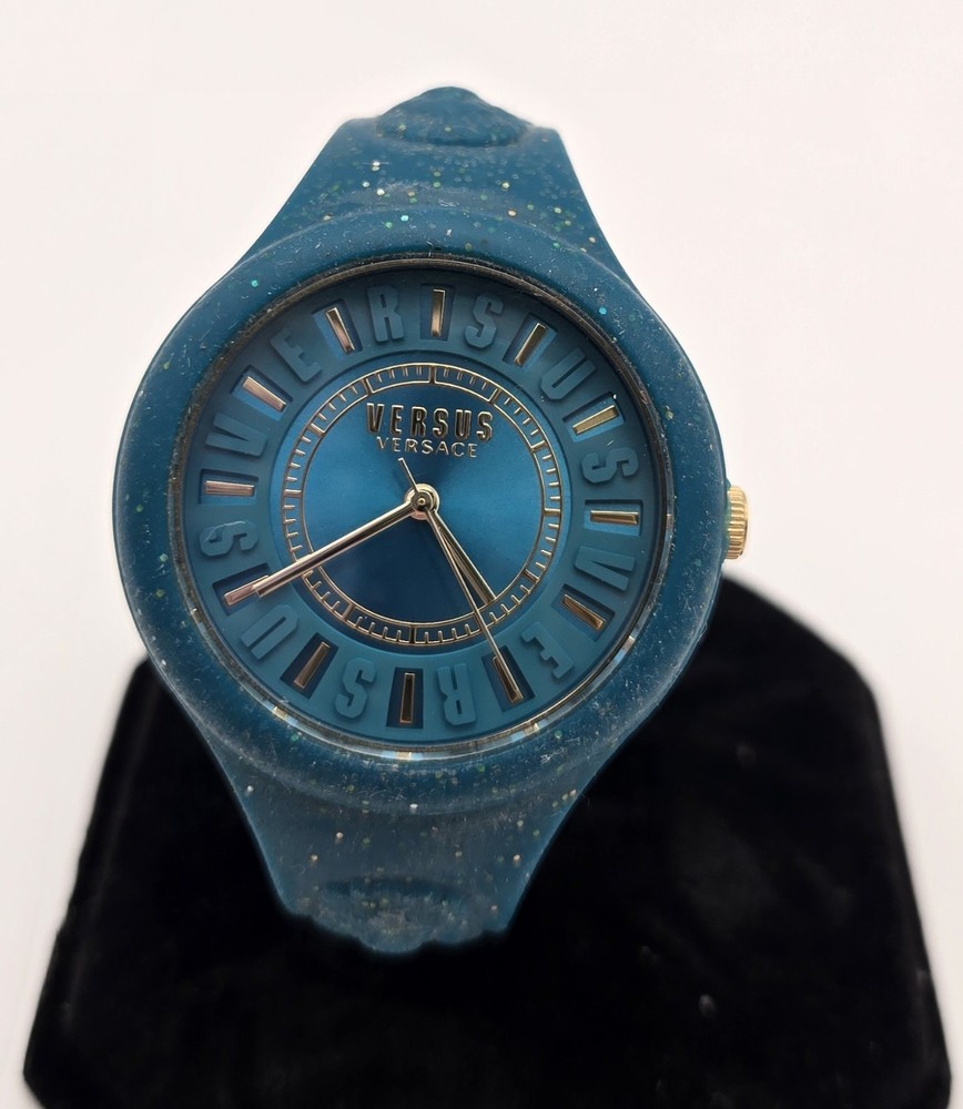 Versace Versus Aqua Glitter Silicone Wome’s Watch