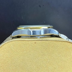 Rare Seiko 5 Superior Square Automatic 7S36-0030 Vintage Two Tone Watch Men Dres