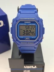 Casio F-108WH Illuminator Blue Digital Watch LED Light Alarm Chrono New In Box