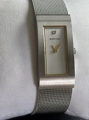 Bering Ladies Watch-Slim Scratch Resistant Crystal- Mesh Milanese Band. 10817-00