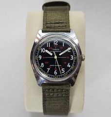 SERVICED Vintage 1978 Timex Military Viscount Crosshair Automatic Wrist Watch