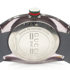 GUCCI Sync 137.1 1******* Gray Green Red Men’s Wrist Watch